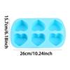 WTEMPO 1PC 6 Cavities Creative Love Shaped Silicone Bread Cake Mold Solid Color Simple DIY Soap Glue Crafts Handmade Mold