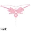 Sexy Pearl Panties Butterfly Ladies Transparent Thong Pants Low Waist Adjustable LingerieMakeup
