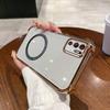 Case for Xiaomi Redmi Note 10 5G,POCO M3 Pro 5G Clear Magnetic Casing Electroplated Lens Frame Phone Cover