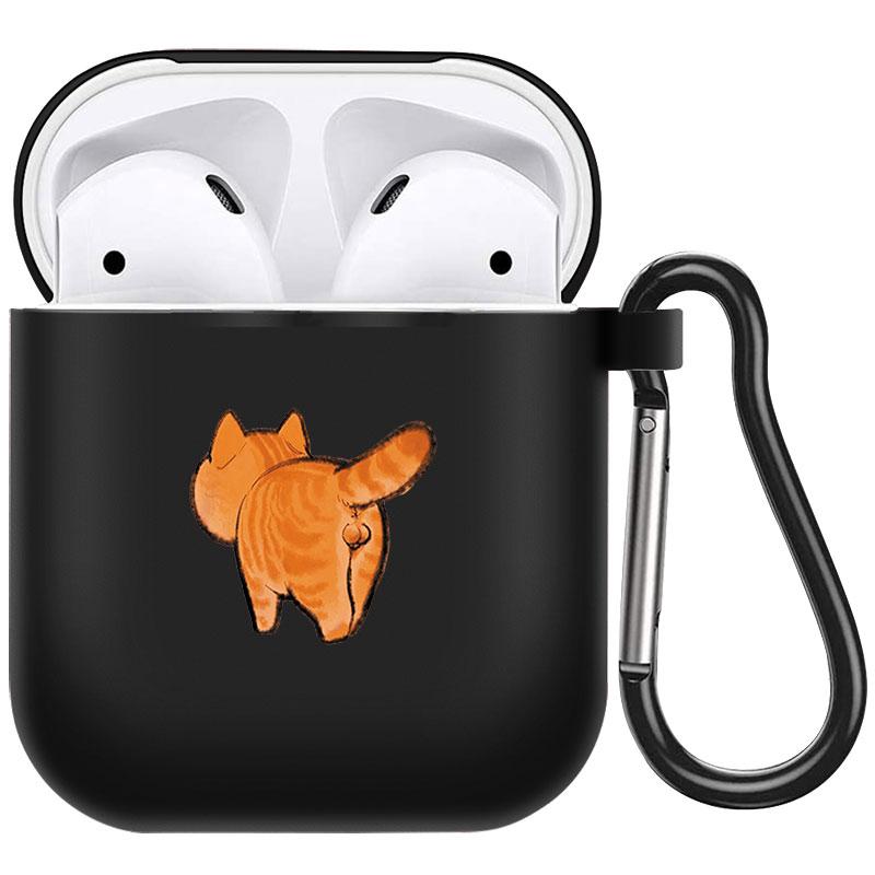קריקטורה חמוד חיות מחמד כלב חתול בעל חיים ינשוף צמח פרחי אפל עבור אפל AirPods 2 3 כיסויי אוזניות חסינות זעזועים שחורות AirPods Pro Funds Cover