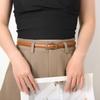 Women Belt Imitation Leather Adjustable Thin Waistband Solid Color Dresses Shirts Tops Waist Belt Versatile Fashion Accessory