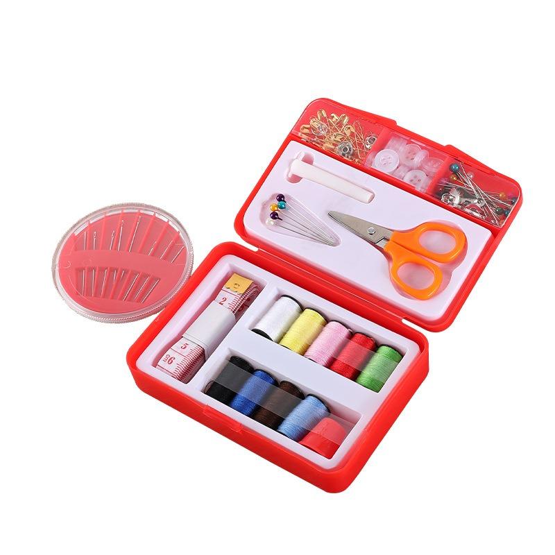 Blind Person's Sewing Kit - Mini Portable Plastic Sewing Tool Set, Bag for Sewing Supplies, Needle and Thread Box