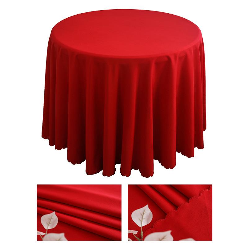 160cm Ronde Tafelkleed Stofdicht Duurzaam Doek voor Hotel Restaurant Conferentie Ronde Tafel Decoratie 160CM helder rode kleur