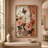 Nordic Wall Art Butterfly & Flowers Canvas Painting Nordic Style Poster Prints Bedroom Living Room Wall Decor