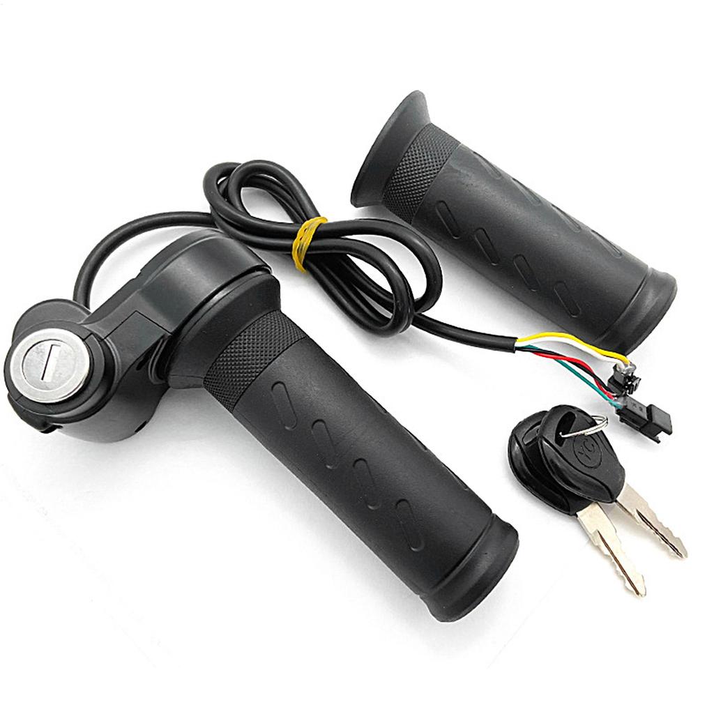 E Bikes Throttle Full Twist Throttle With Key Cable Replacement Handlebars Anti-Slip With Keys For Dirtbike Pit Motorcycle ATV