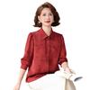 Stylish Summer Cardigan: Loose, Solid Color, Plus Size, Seven-Sleeved Top for Mid-aged and Elderly Women