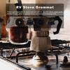 8pcs RV Stove Top Grommets, RV Stove Grommet Kit for Magic Chef and for Atwood Stove Grates Black Rubber Grommet for RV Stove-Effectively Reduce
