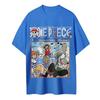 One Piece 2026 New Hot Straw Hat Pirates Unisex Pure Cotton Tshirt Summer New Print Casual Parentchild Short Sleeved Shirt