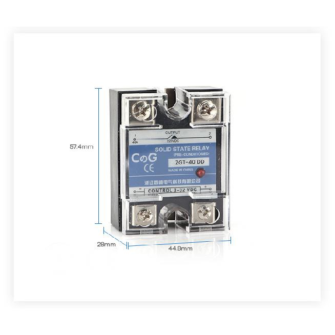 CG SSR-10DD 25DD 40DD 150A 200A SSR Single Phase DC Control DC Heat Sink 3-32VDC To 220VDC 600V 10A 25A 40A DD Solid State Relay Relays 5