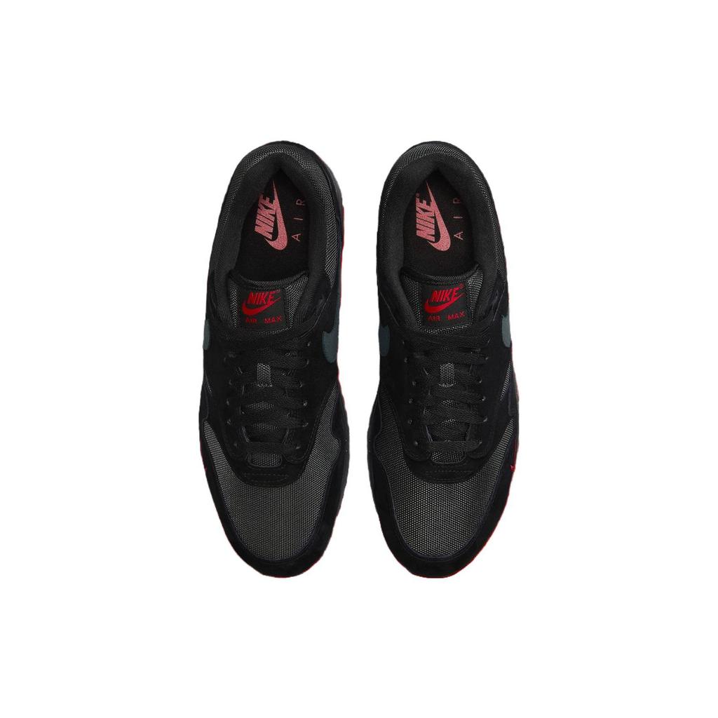 Nike Air Max 1 Nero Rosso Università Scarpe da Ginnastica Uomo Antracite FV6910-001