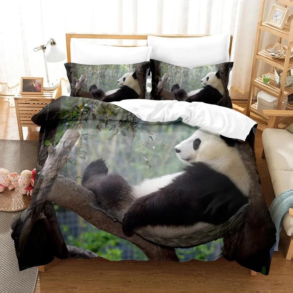 3D The Panda Bedding Set For Bedroom Soft Modern Bedspreads Comefortable Kids Duvet Cover Quilt Cover And Pillowcase
