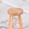 Dollhouse Wooden Round Bar High Stool Simulation Mini Ornaments Children Toy