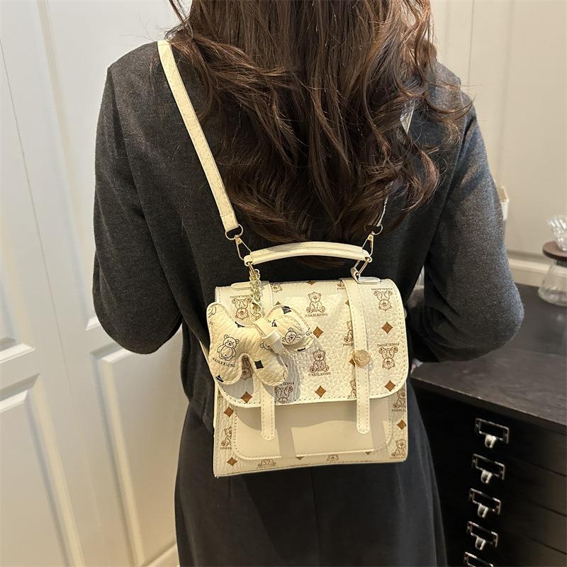 New Niche Simple Trend Student Class Small Backpack Women's Bag Retro Fashion Printed Backpack