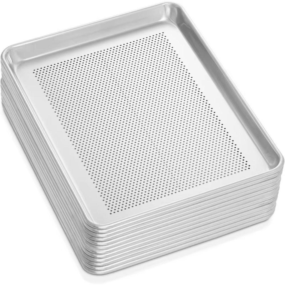 Rectangular Aluminum Zinc Zinc Alloy Baking Plate Rustproof Grill Steaming Tray Kitchen Baking Sheets  Food