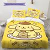 Pompompurin Pattern Bedding,Quilt Set Quilt Cover Pillowcase Home Birthday Gift(1 * Duvet Cover + 2 * Pillowcase, Without Core)