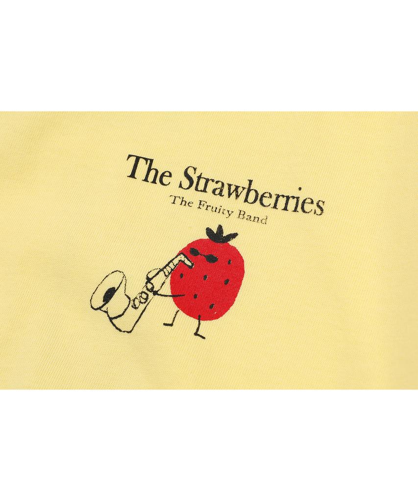 CPGN STUDIO Strawberry Band Short Sleeve T-Shirt Lemon
