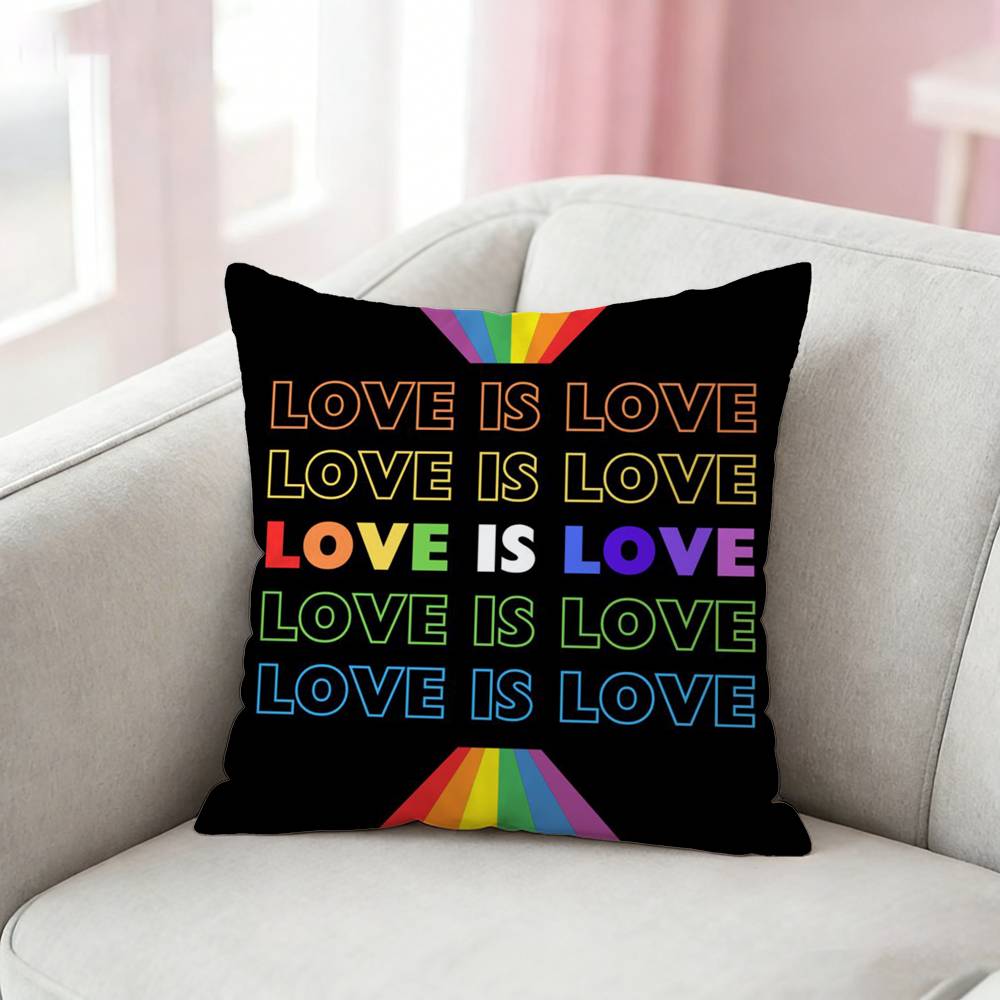 Gay Lesbian Lgbt Rainbows Pillow Case Cushion Cover Throw Pillow Case For Car Sofa