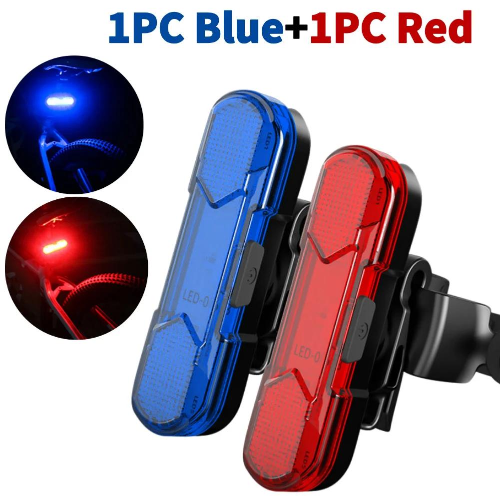 1/2PCS USB Rechargeable LED Bike Light Waterproof Bicycle Seatpost Cycling Tail Light Safety Warning Bicycle Rear Light