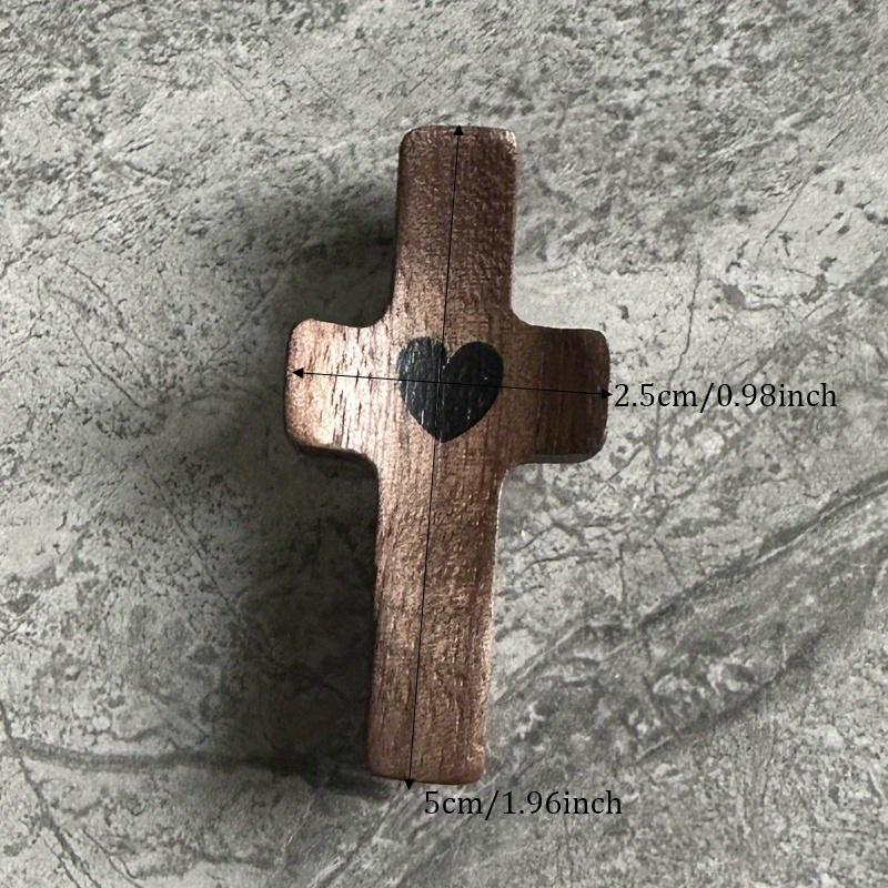 Handheld Olive Wood Clinging Cross From Elegant Wooden Cross Decor - Versatile Spiritual Symbol for Home & Office, Perfect Gift