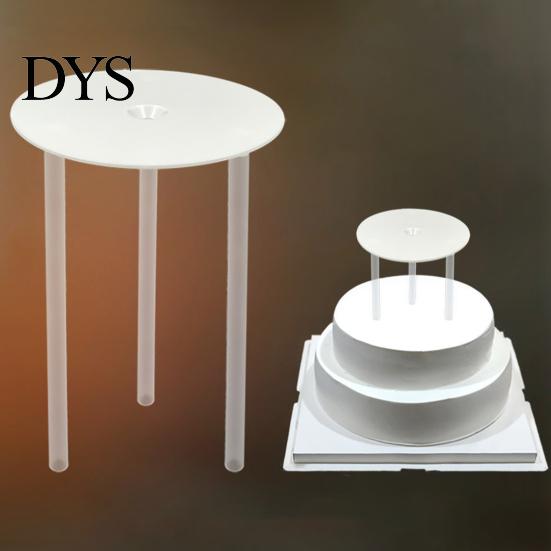 Cake Stand 1 Set Reusable Round Spacers Waterproof BPA Free Stacking Separator Plates 12 Rods 4 for Cakes of 4/6/8/10 Inches