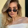 Çerçevesiz Güneş Gözlüğü Dikdörtgen Moda Popüler Kadın Erkek Shades Küçük Kare güneş gözlüğü Kadın Erkek Yaz Seyahat Oculos