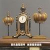European Resin Desk Clock Vintage Clock American Living Room Fireplace TV Cabinet Creativity Ornaments Home Table Clock