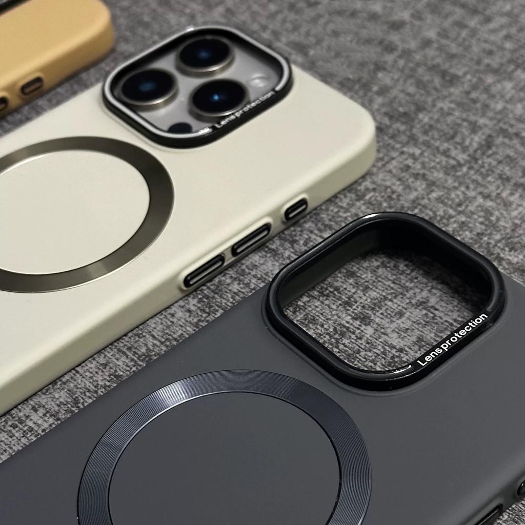 Applicable To IPhone17 Solid Color Matte Skin Feeling CD Magnetic Texture Mobile Phone Case Apple 16 Premium Sense Protective Case 15