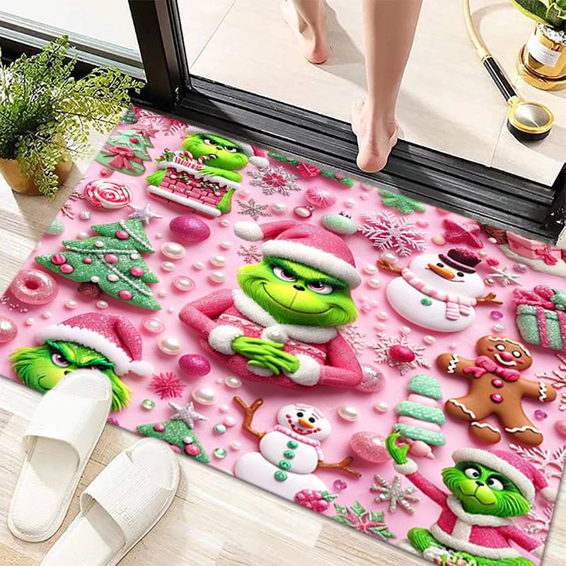 Regalo di Natale Commedia Come il Grinch rubò il Natale tappeto casa soggiorno decorazione tavolo e sedie tappeto antiscivolo porta A11