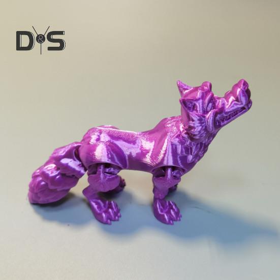 Figura de Lobo Impresa en 3D Accesorio de Fotografía Aspecto Realista Color Vibrante Estatua de Lobo Animal Juguete para Aliviar el Estrés para Adultos Niños