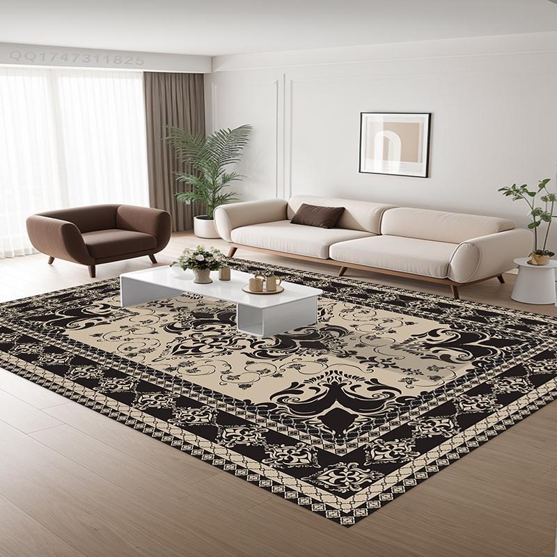 Perski Dywan do Salonu Geometryczny Retro Dywan Dekoracyjny na Dużą Powierzchnię Sypialnia Salon Zmywalny Antypoślizgowy Mata Podłogowa Łatwy do Czyszczenia