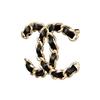 CHANEL Lambskin Classic CC Logo Lambskin Metal Brooch Women's Black