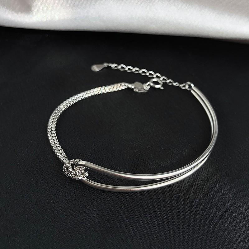 Korean Style Geometric Arc Knotted Bracelet - Elegant & Trendy Women's Fashion Jewelry