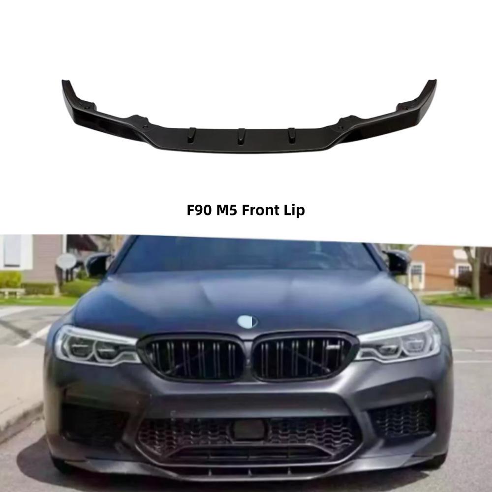 

BMW F90 5 Series M5 2018-2020 Front Lip Spoiler Diffuser Modification Parts Gloss Black Integrated Front Lip
