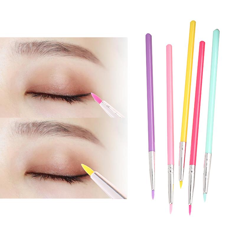Silikon Concealer Pinsel Augen Make-up Hilfspinsel Eyeliner Pinsel Lidschatten Augenbrauen Details Nagellackierwerkzeuge Nail Art Pinsel