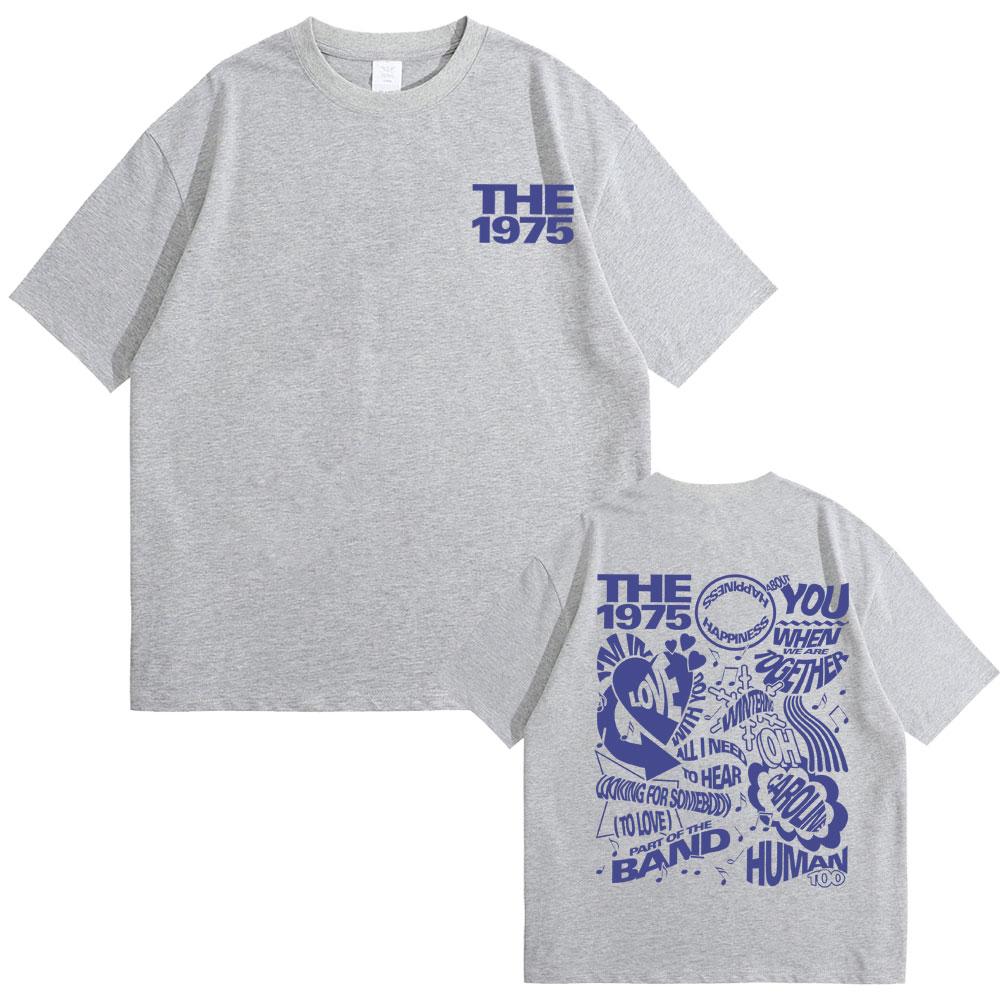Britská indie alternativní rocková kapela The 1975 Grafické tričko Pánské Pohodlné Nadměrné tričko Pánské Vintage Streetwear Gotická trička