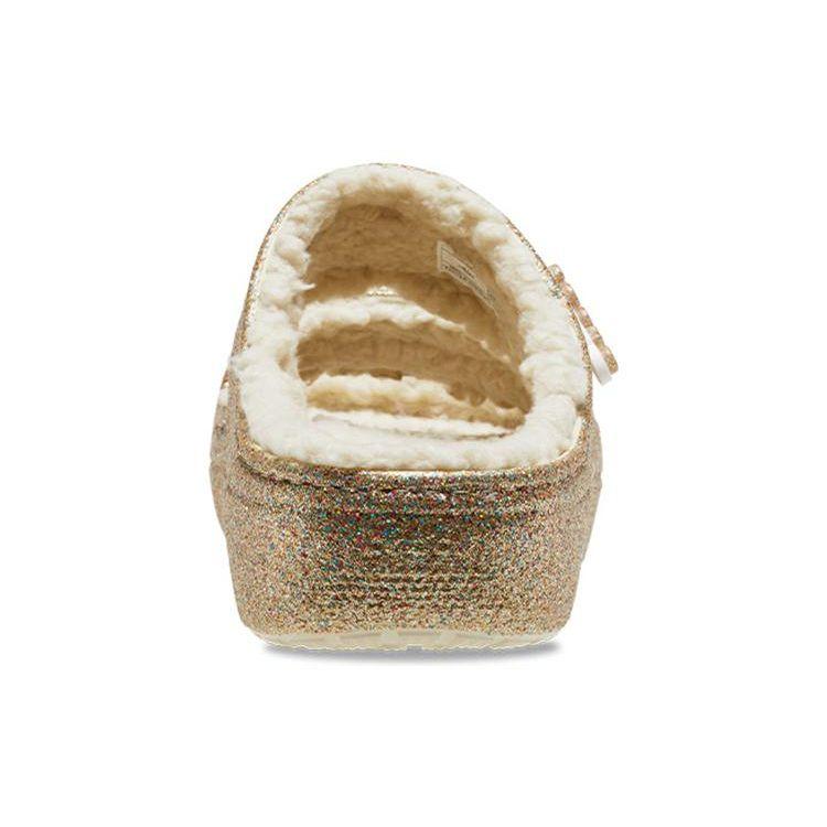 Crocs Classic Shiny Warm Fleece EVA Silent Slide Sandals Women Sandals Colorful 208124-93S