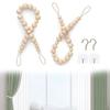 Bead Curtain Hangers 2 Pieces Curtain Finishing Sturdy Wooden Bead Construction Easy Curtain Changes For Indoor And Outdoor Use