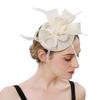 Feather Fascinator Caps Flower Makeup Prom Elegant Hair Accessories  Women