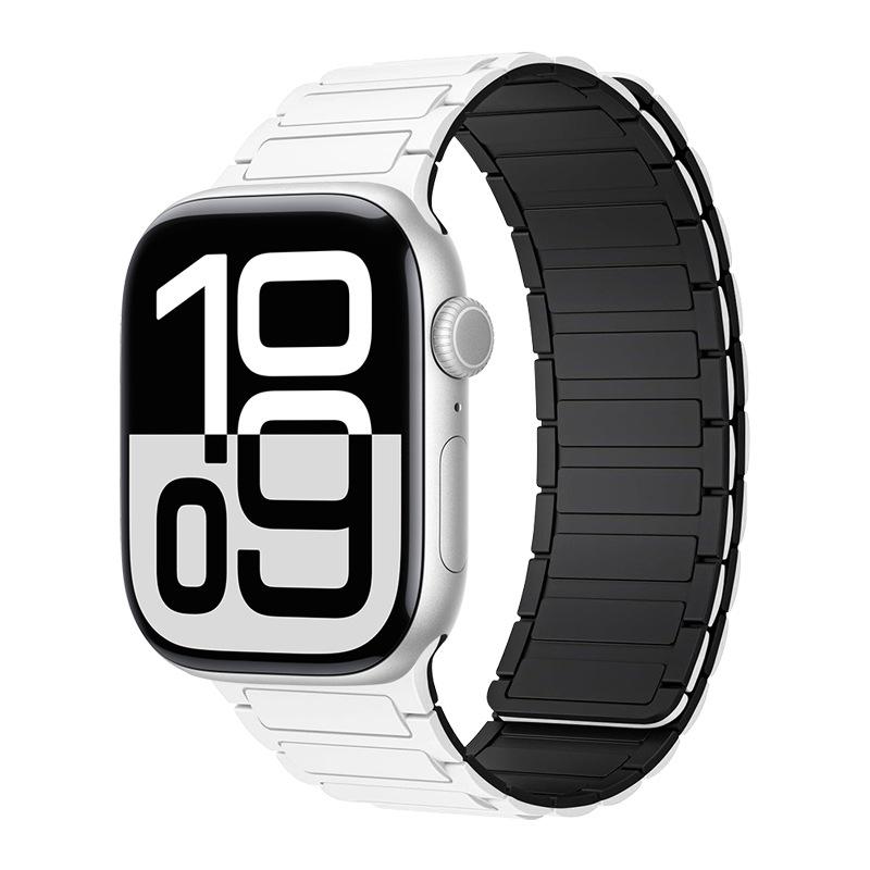 Magnetic Silicone Band for Apple Watch Ultra 3 2 49mm 46mm 42mm 45mm 44mm 40 41mm Strap IWatch Series 11 10 9 8 7 6 SE Bracelet