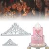 2PCS Crown Biscuit Cutter Set Crown Shape Cupcake Decorating Gumpaste Mould Kitchen Baking Tools for Dough Clay