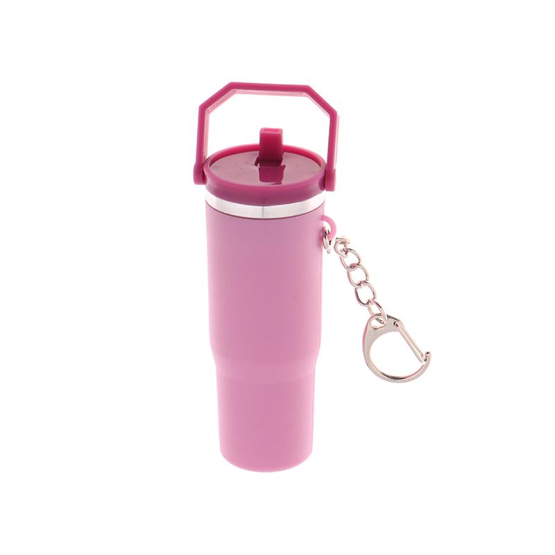 

Mini Cup Keychain Cute Tumbler Key Ring Chapstick Holder Keychain Handbag Charms Key Ring Accessories Lip Balm Holder