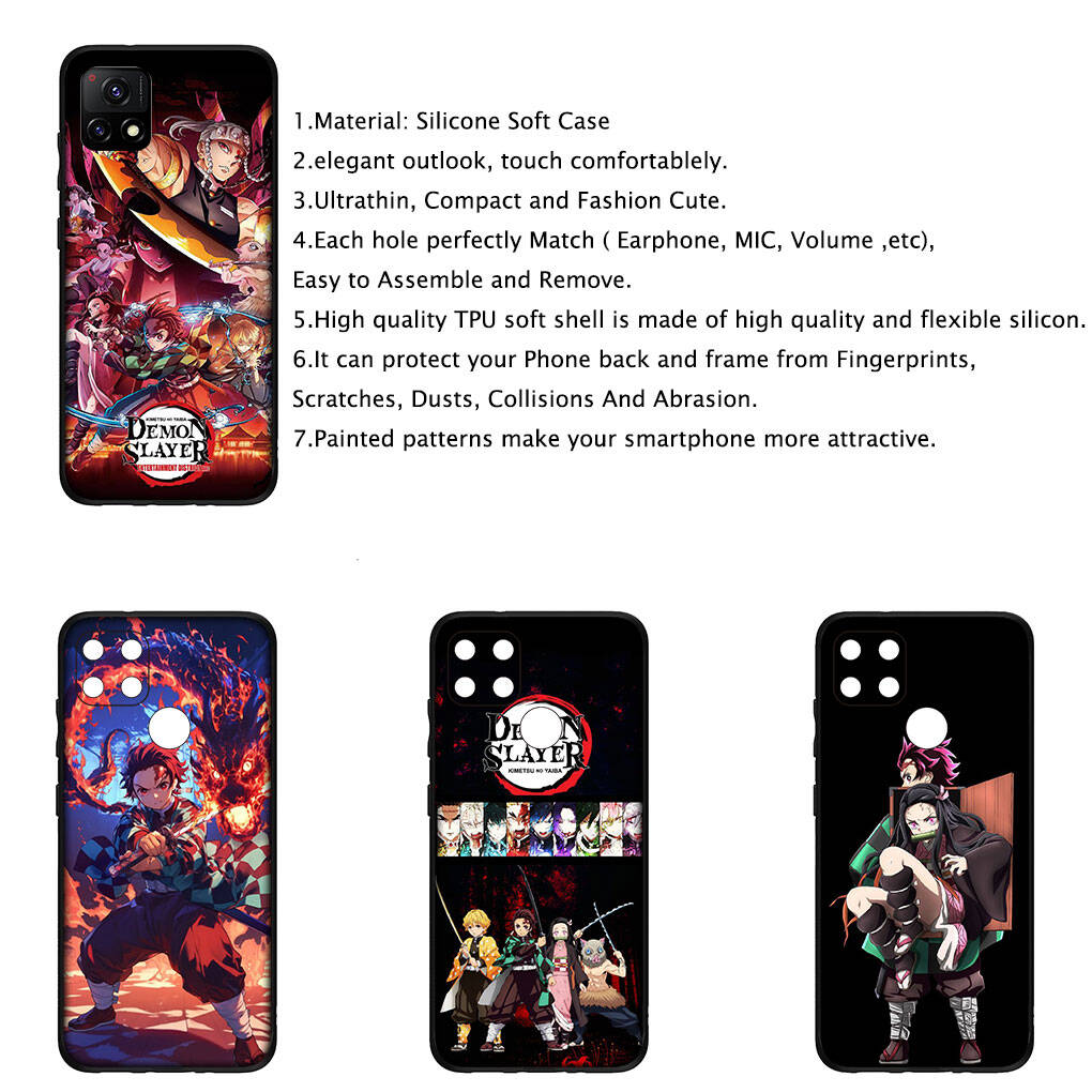 For Samsung Galaxy S25 S24 iPhone 17 16 15 Xiaomi Redmi Note 14 13 12 11 Plus Pro Max Phone Case Demon Slayer Kamado Tanjirou Kamado OPPO Huawei Cover