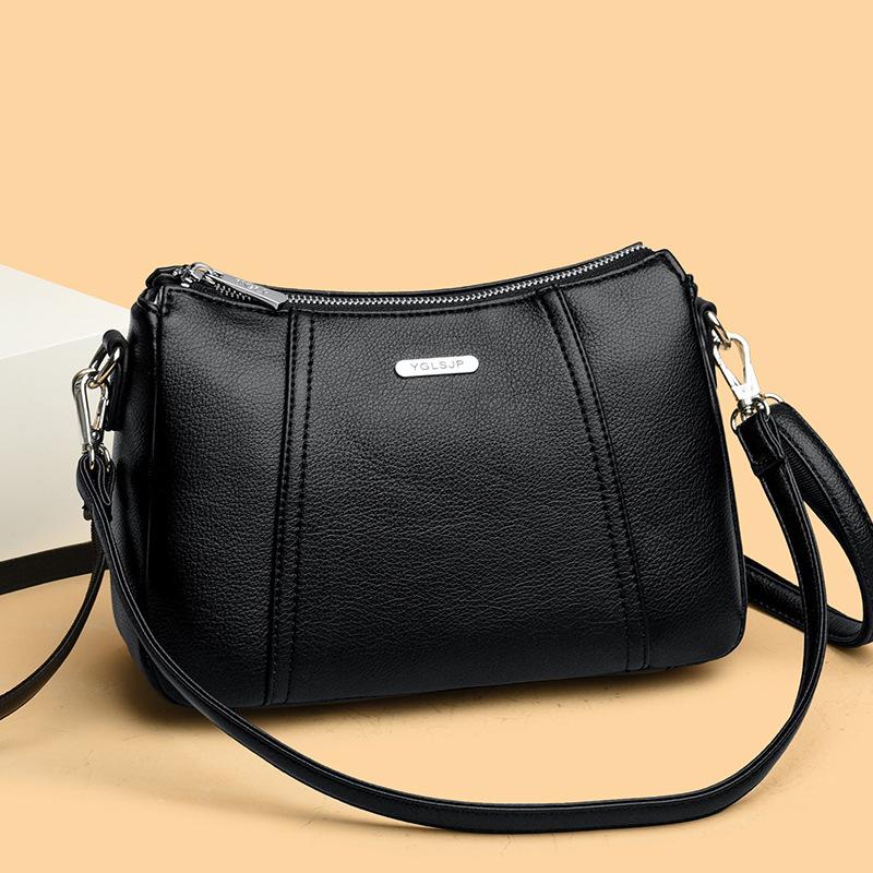 Geantă de damă geantă crossbody geantă urbană simplă din piele moale geantă de umăr cu un singur sac de mamă de vârstă mijlocie