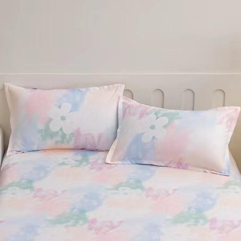 Cotton Pillowcase 48x74cm Soft Breathable Plain Solid Color Envelope Adult Single Pillow