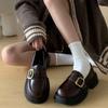 Platform British style loafers women's 2025 spring and autumn new Mary Jane one-pedal small leather shoes jk uniform single shoes