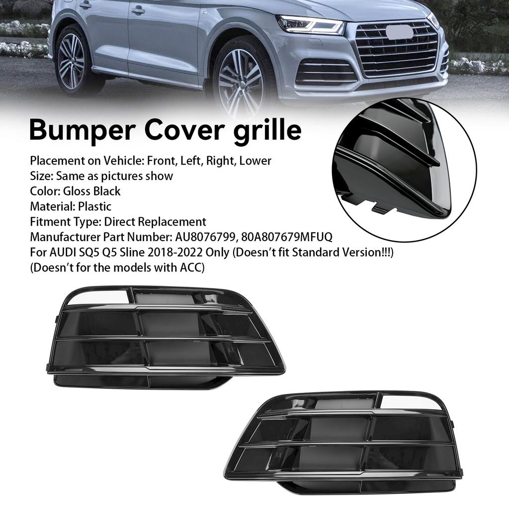 Front Bumper Grille Grill 80A807679MRU6 Fit Q5 SQ5 Pre-Facelift 2018-2022