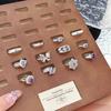 Neun Violett Aus Feuer Violett Zirkon Gebürsteter Offener Ring Damen Nische High-End Farbjuwel Persönlichkeit Leichter Luxus Ring