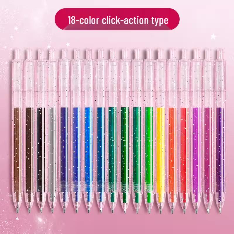 Luminous Color-Changing Glitter Gel Pen - Silver Light & Pearl Marker for Journaling