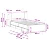 Bed Frame with Storage Space Grey Sonoma 80 x 200 cm Particleboard