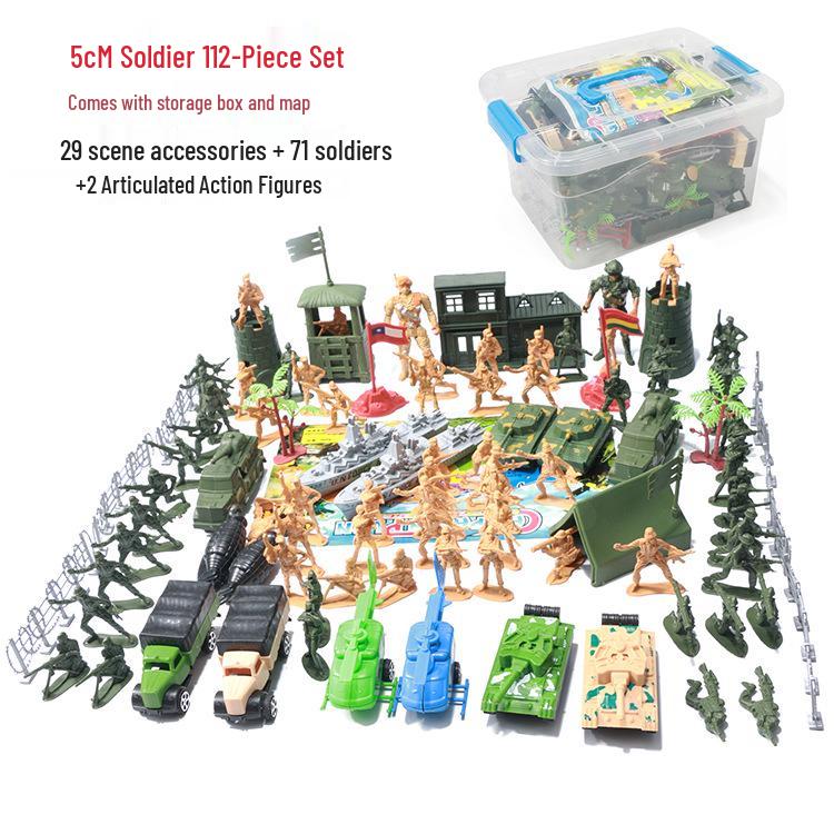 Children's 5cm Soldier Set Military Model War Game Sand Table